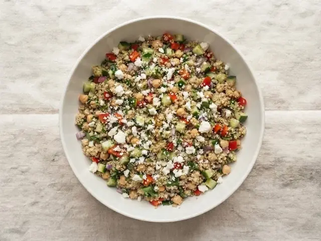 Lemon-herb quinoa and chickpea salad